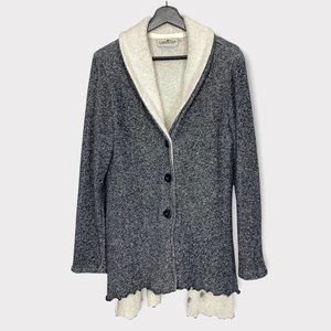 Goddess Gear Shawl Collar Emma Terry Cloth Cardigan Medium